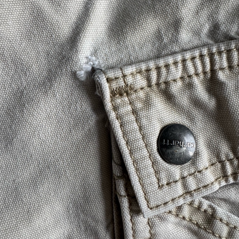 Carhartt Relaxed Fit Cargo Shorts Utility Summer Outdoor Casual Tan Size 40 - Picture 7 of 8